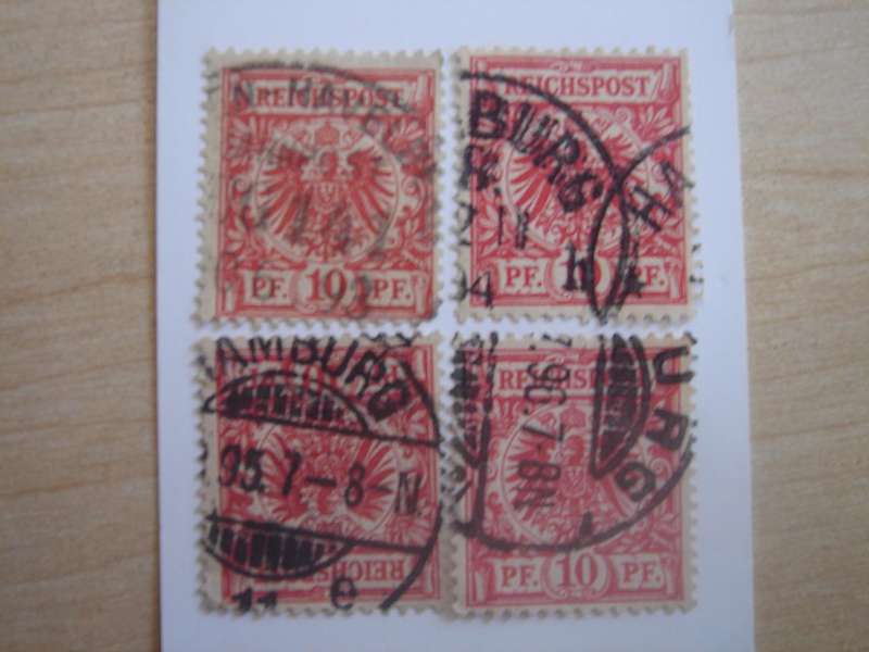1889/95 Deutsches Reich MiNr 47 used, stamped in 1893/94/95/96