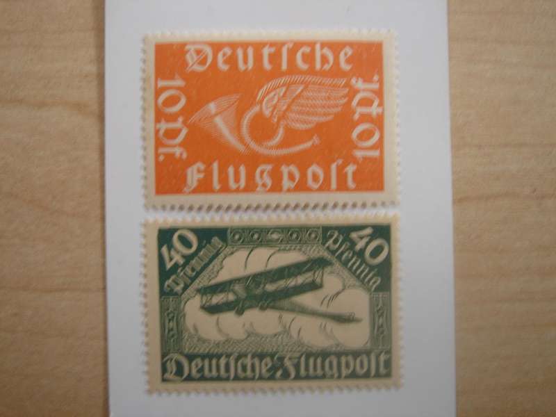 1919 Deutsches Reich Flugpostmarken MiNr 111-112 a MNH