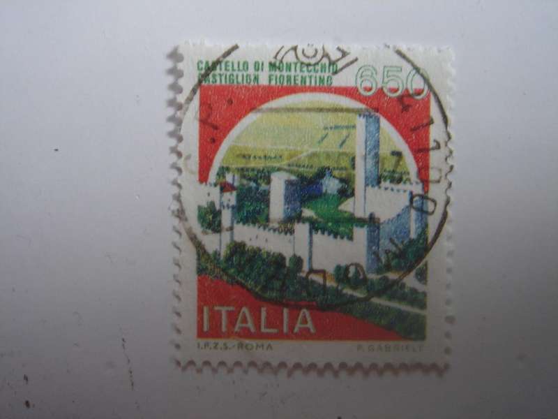 1986 Italia - Castello di Monteccnio 650 L used, stamped