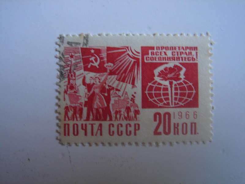1966 USSR - Workers Demo - SG3566 stamped