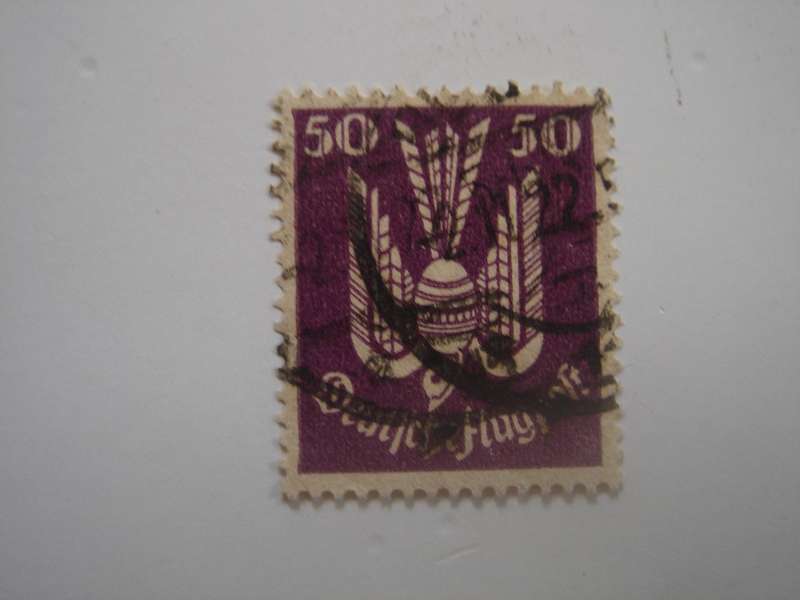 1922 Deutsches Reich Flugpostmarke MiNr 212 used, stamped