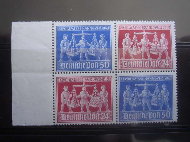 1948 Allied Occupation Zone MiNr 969-970 a MNH with border - V Zd 1