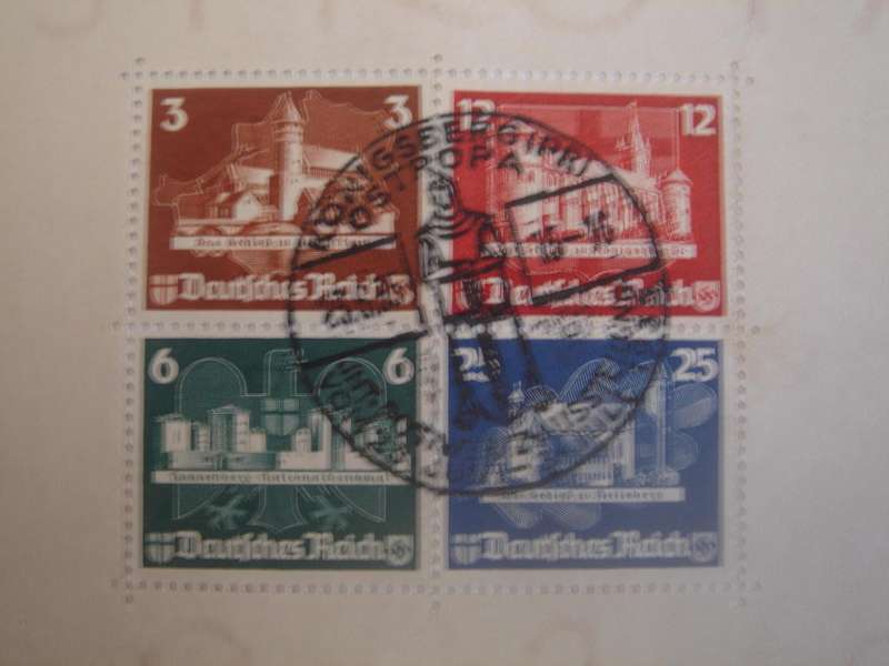 1935 Deutsches Reich - MiNr 576-579 in Block 3 used, FD stamped in Koenigsberg