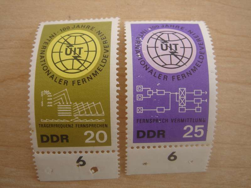 1965 DDR MiNr 1113-1114 MNH with border