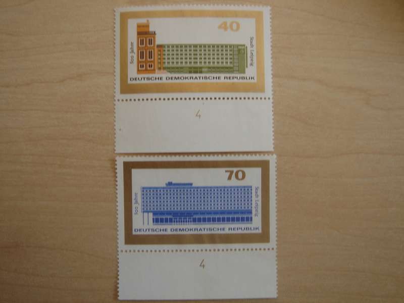 1965 DDR MiNr 1128-1129 used, not stamped with border