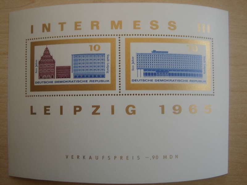 1965 DDR MiNr 1126+1129 MNH in Block 23