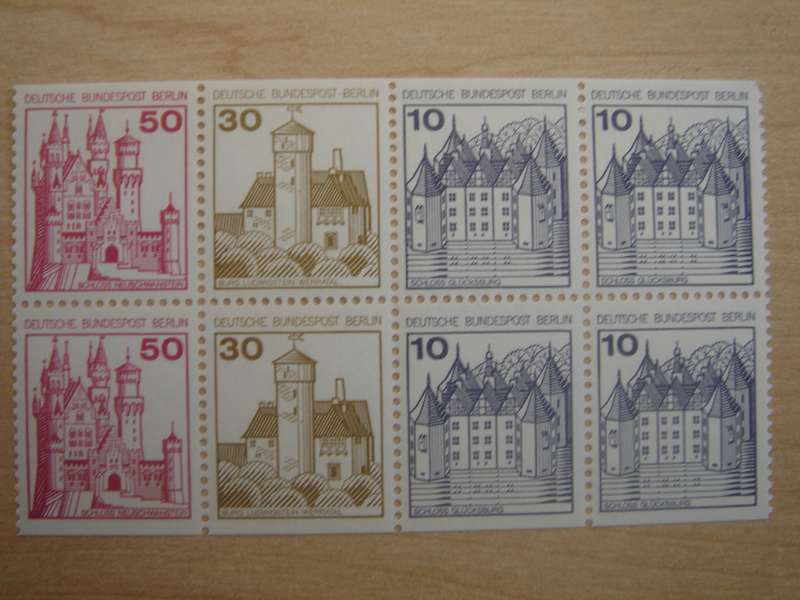 1980 West Berlin MiNr 532,534,536 C/D in H-Bl. 18 MNH
