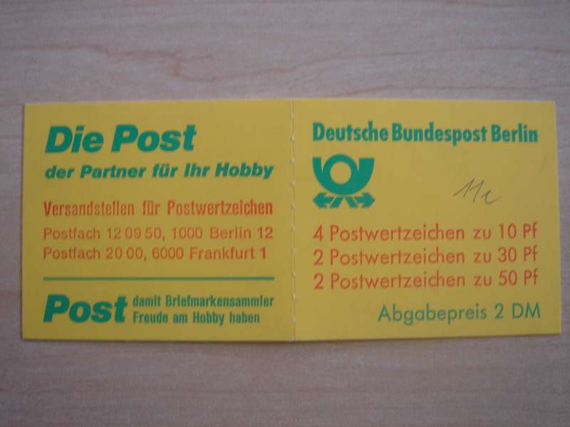 1980 West Berlin MiNr 532,534,615 C/D in MH 11 c a oZ MNH