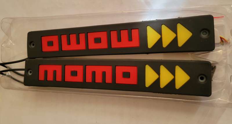 2 in 1 Flexible COB Bumper LED DRL With Amber Turn Indicator - MOMO RED