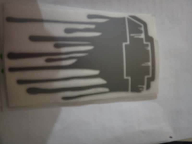 CHEV  Dripping Matte Black Vinyl Sticker (A5 Size) SILVER