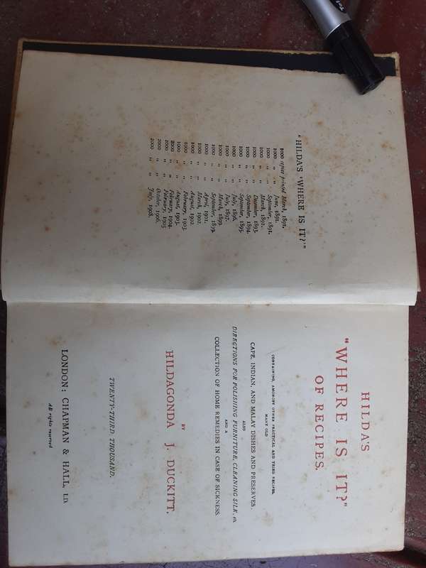 Hilda`s `Where is it` of Recipes by Hildagonda J Duckitt