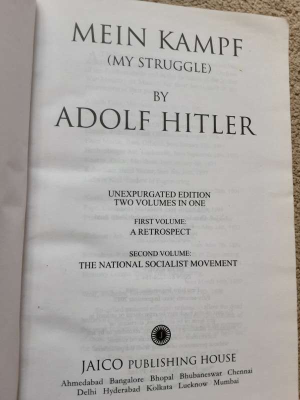 Mein Kampf, Unexpurgated Edition contains 2 volumes by Adolf Hitler