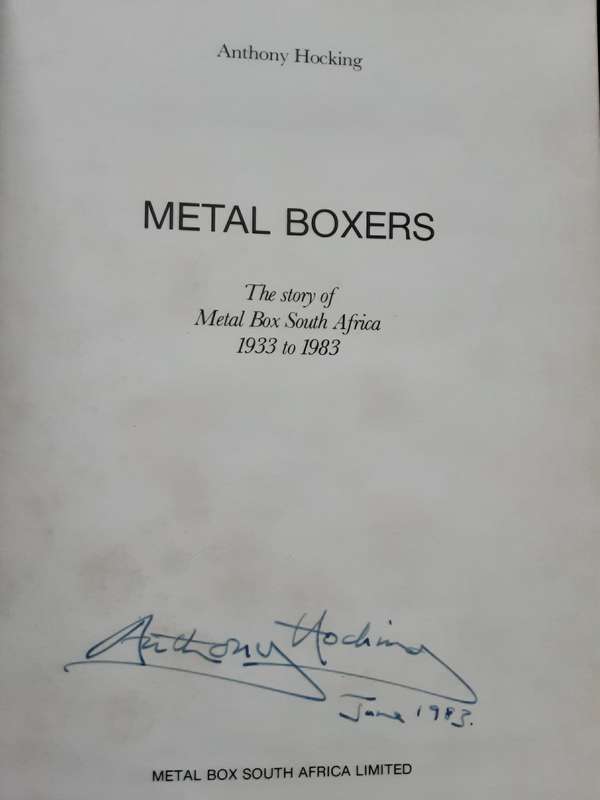 Metal Boxers by Anthony Hocking **Limited edition nbr 81/ 100 leather-bound **