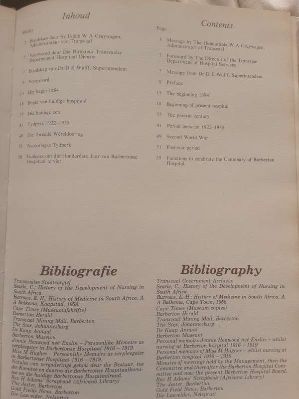 Barberton Hospital 100 Years Commemorative Edition 1984 & Commemorative Programme