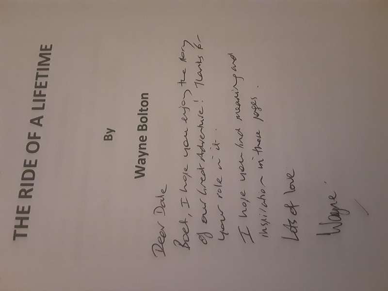 The Ride of a Lifetime by Wayne Bolton ***Signed Copy***