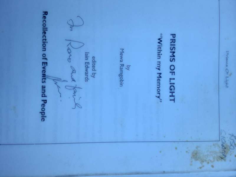 Prisms of Light, Within my Memory by Mewa Ramgobin **Signed Copy **