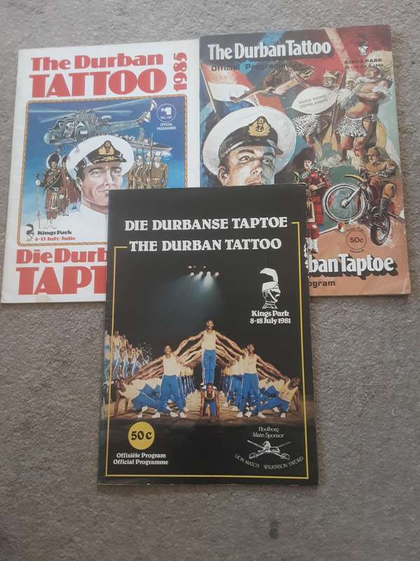 The Durban Tattoo Official Programmes 1980,1981 and 1985