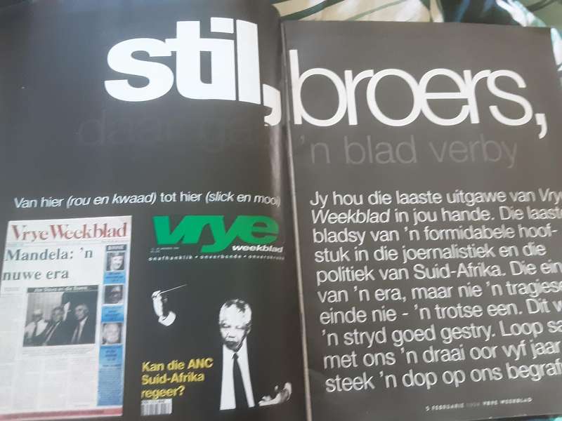 Vrye Weekblad 4 November 1988 - 2 Februarie 1994