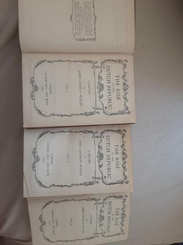 The Rise of the Dutch Republic by John Lothrop Motley ***3 Leather bound volumes***