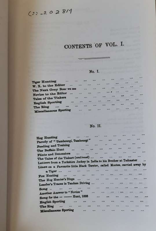 The Oriental Sporting Magazine from June 1828 to June 1833  Volume 1 of 2 **Classic Reprint Series