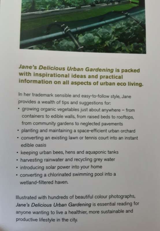 Jane's Delicious Urban Gardening Sustainable City Living by Jane Griffiths