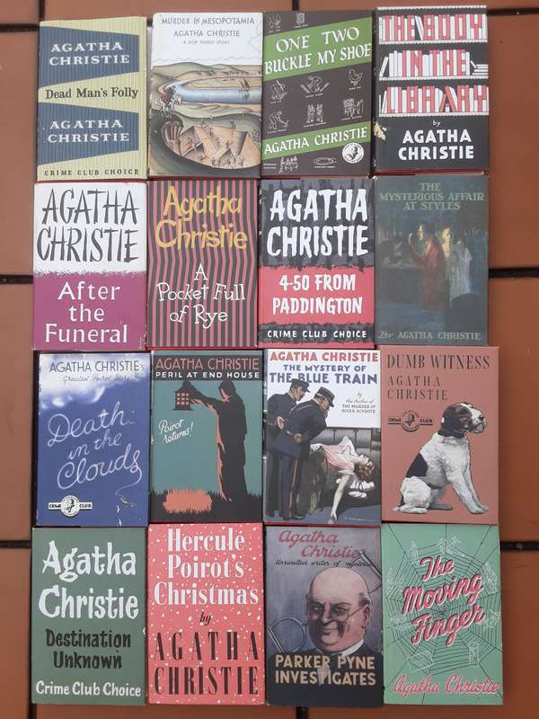 16 Agatha Christie reprint Hardcover editions with Original Jacket Designs