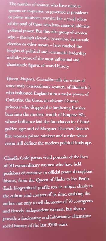 Queen, Empress, Concubine, Fifty Women Rulers by Claudia Gold