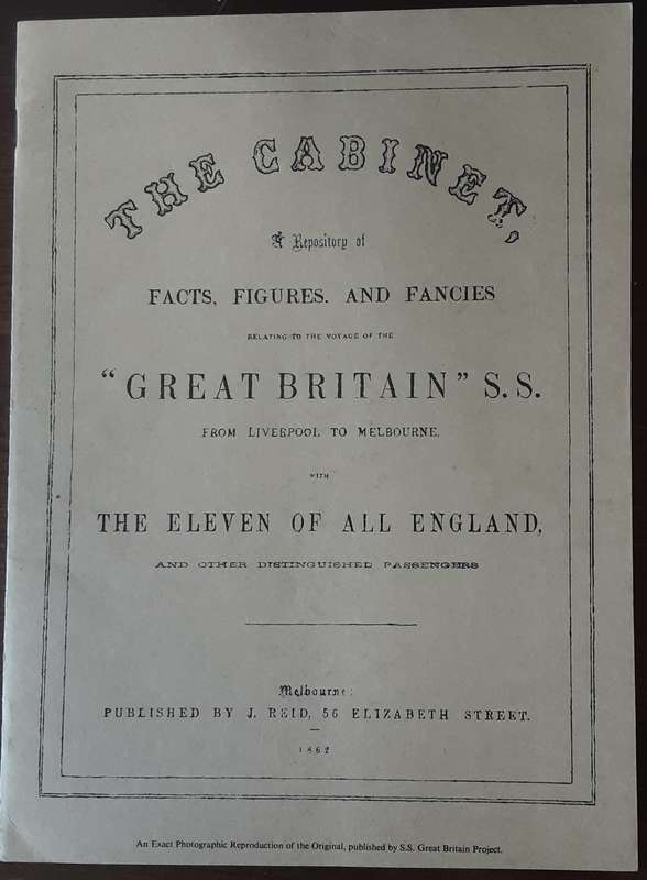 The Cabinet A Repository of Facts Figures & Fancies relating to the voyage of the Great Britain SS