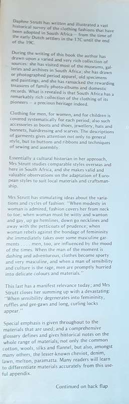 Clothing Fashions in South Africa by Daphne Strutt ***SIGNED COPY***