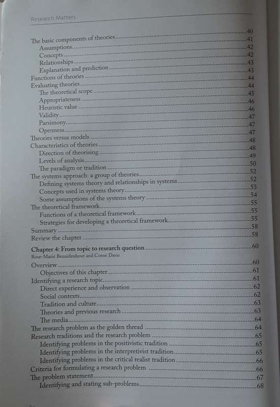 Research Matters edited by F Du Plooy Cilliers, Cirne Davis & Rose Marie Bezuidenhout