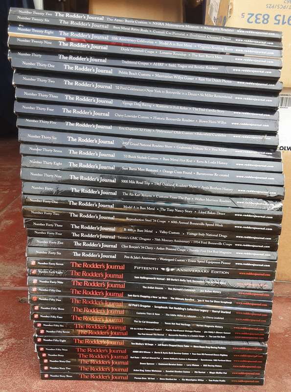 The Rodders Journal published for the Custom Car and Hot Rod Enthusiast, 36 Journals in total