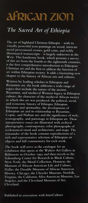 African Zion, The Sacred Art of Ethiopia edited by Roderick Grierson