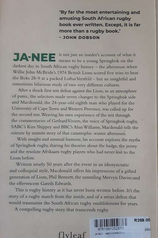 Ja Nee, The Story Beyond The Game by Springbok #8 Dugald MacDonald