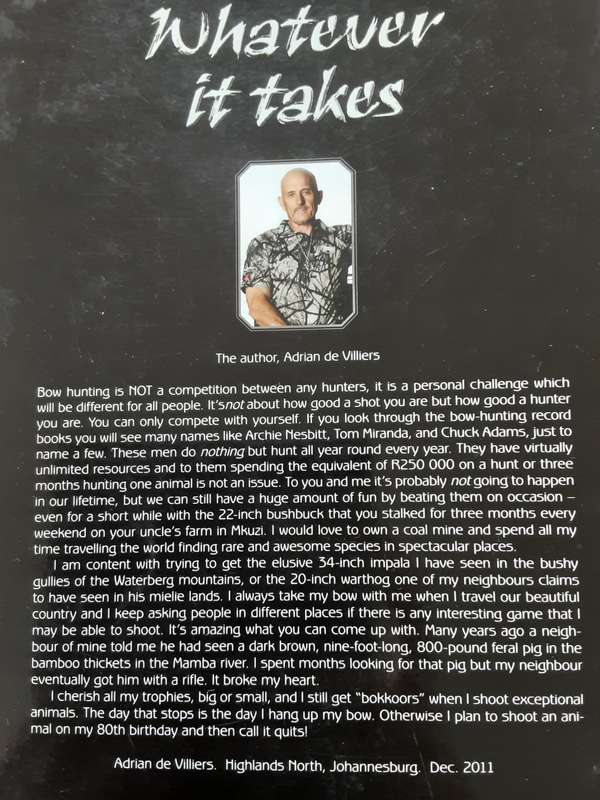 Whatever It Takes by Bow Hunter Adrian de Villiers