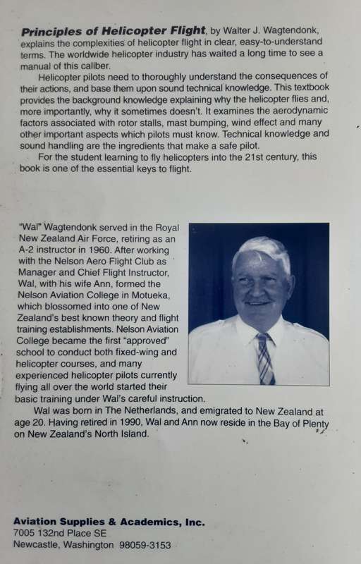 Principles of Helicopter Flight by W J Wagtendonk