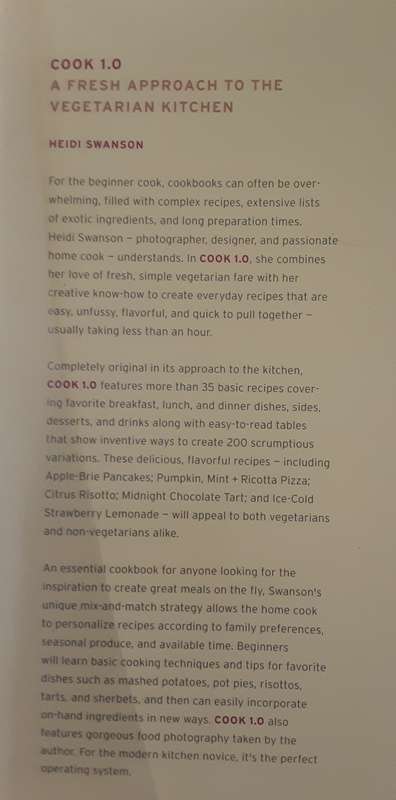 Cook 1.0 a fresh approach to the Vegetarian Kitchen by Heidi Swanson