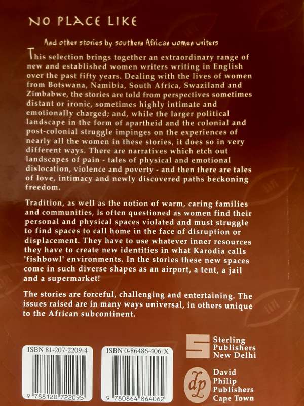 No Place Like And other stories by Southern African Women Writers selected by Robin Malan