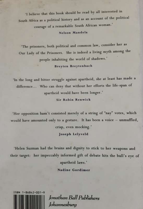 Helen Suzman In No Uncertain Terms ***Signed Copy ***