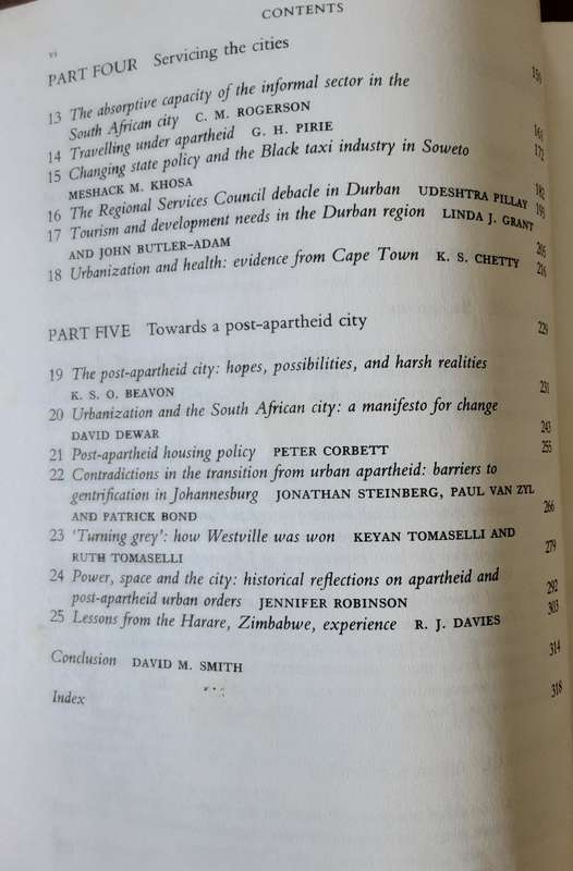 The Apartheid City and Beyond, Urbanization & Social Change in South Africa by David Smith