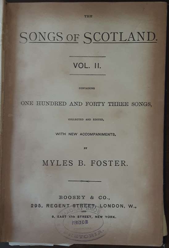 The Songs of Scotland Royal Edition 2 Volumes edited by Brown and Pittman