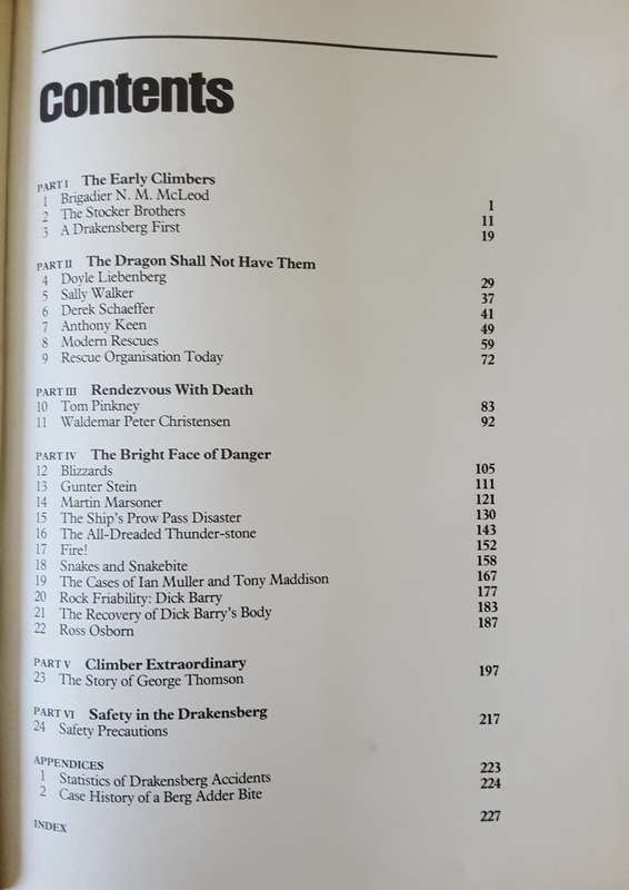 Dragons Wrath, Drakensbergs Climbs, Accidents & Rescues by R O Pearce & J Byrom