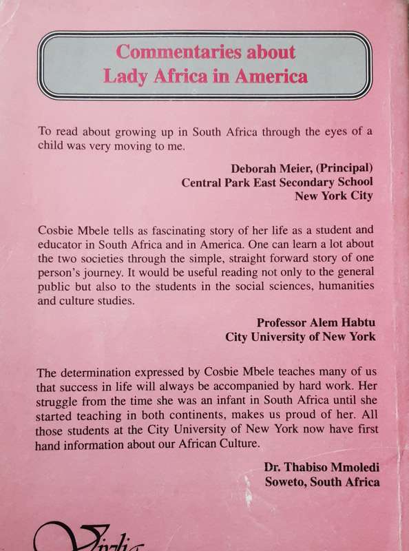 Lady Africa in America by Cosbie Mbele