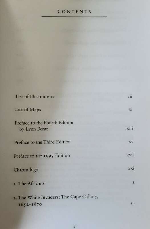 a History of South Africa by Leonard Thompson 4th Edition Revised & Updated by Lynn Berat