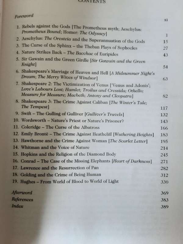 Literature and the Crime Against Nature from Homer to Hughes by Keith Sagar