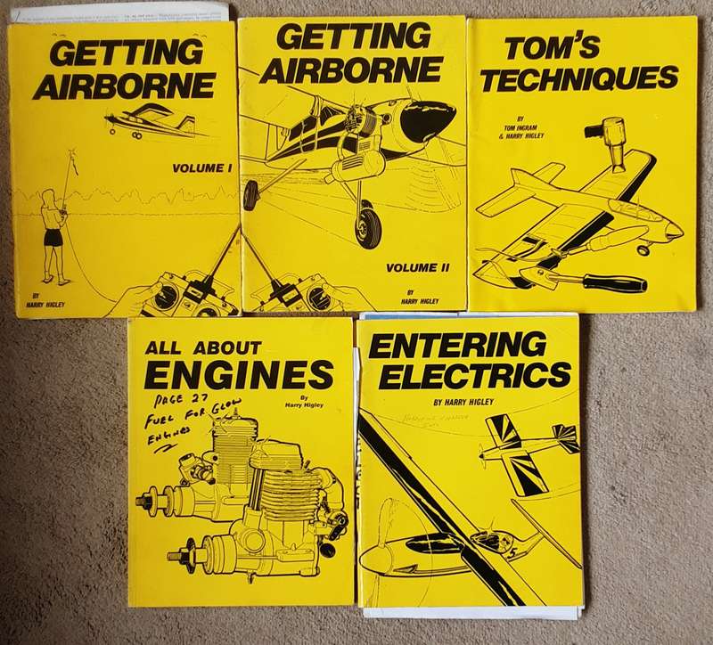 Getting Airborne 1 & 2, Tom's Techniques,  Entering Electrics, All About Engines by Harry Higley