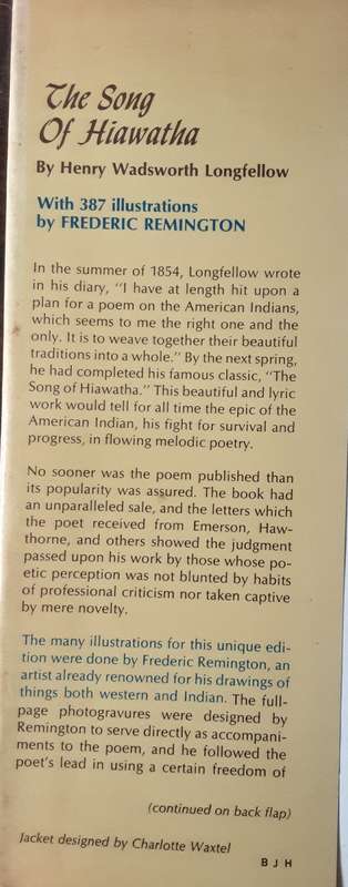 The Song of Hiawatha by Henry Wadsworth Longfellow **The Frédéric Remington Illustrated Edition **