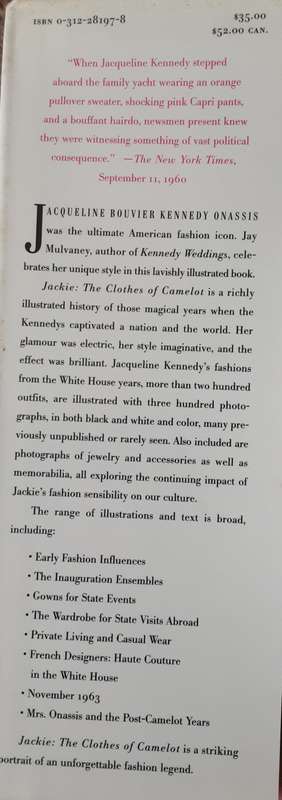 Jackie The Clothes of Camelot by Jay Mulvaney