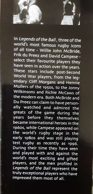 Legends of the Ball, Rugby Greatest Players by Chris Schoeman