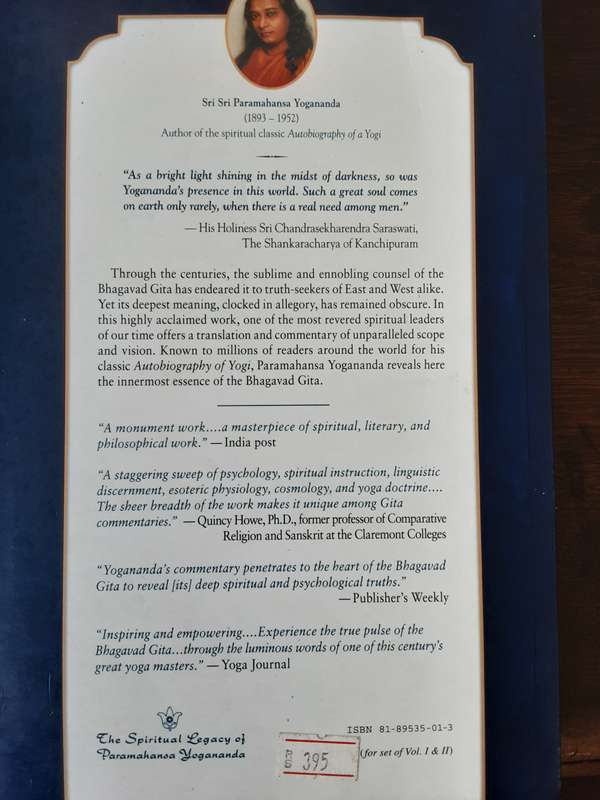 God Talks With Arjuna The Bhagavad Gita 2 Volume Set by Sri Sri Paramahansa Yogananda