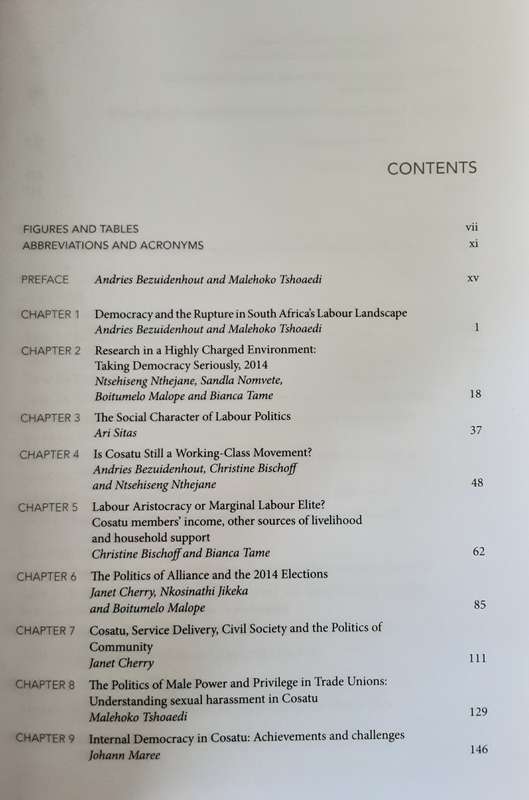 Labour Beyond Cosatu, Mapping the Rupture in South Africa's Labour Landscape by Bezuidenhout & Tsh